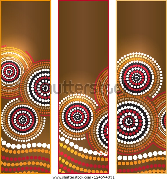 Australia Aboriginal art\
vector Banners
