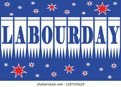 Australia Abstract Flag and background illustration on paper with  Celebrating Labor Day 1st October