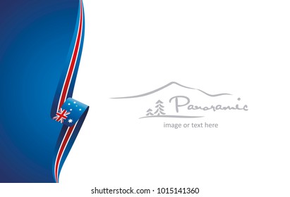 Australia abstract flag brochure cover poster wall mural background vector