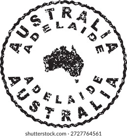 Australien Adelaide Runde Seal Map Design