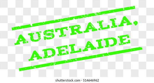 Australia, Adelaide watermark stamp. Text caption between parallel lines with grunge design style. Rubber seal stamp with dirty texture.