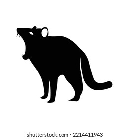 Australia animal tasmanian devil icon | Black Vector illustration |