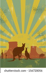 Australia background, vector