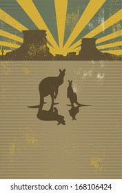 Australia background, vector