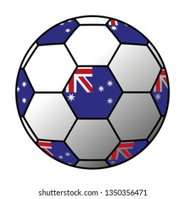 Australia ball with flag