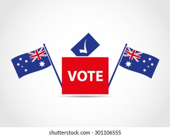 Australia Ballot Box Check Flags