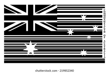 Australia barcode flag, vector