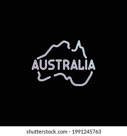 Australia blue gradient vector icon