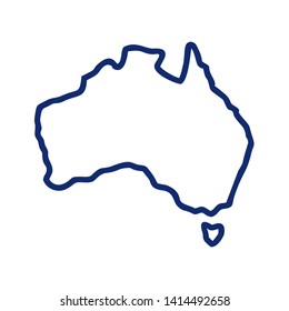 Australia Blue Map Logo Vector