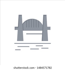 Australia, Bridge, City sets, Harbor, Sydney  Flat Color Icon. Vector icon banner Template. Vector Icon Template background