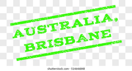Australia, Brisbane watermark stamp. Text tag between parallel lines with grunge design style. Rubber seal stamp with scratched texture.