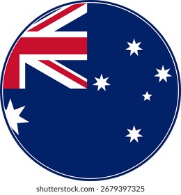 Australia Circle Flag, Australia Flag Icon