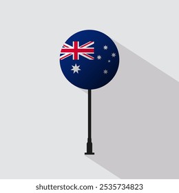 Ilustração do Vetor da Bandeira do Símbolo Círculo da Austrália