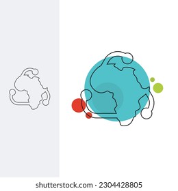 Australia circuits map Logo symbol and icon Template vector. logo with monoline style,