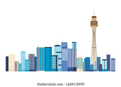 australia city buildings landmark panorama