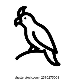 Australia cockatoo bird outline illustration