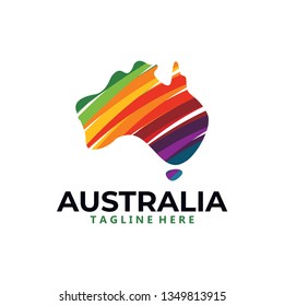AUSTRALIA colorful map