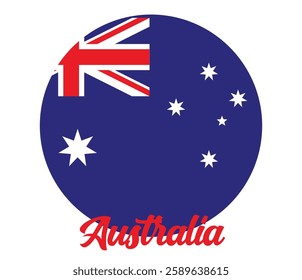 Australia country flag in circle vector illustration