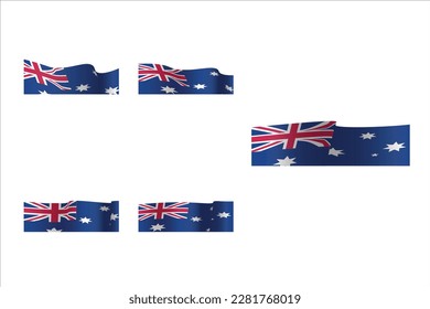 Australia Country Flag Design Set