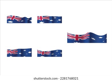 Australia Country Flag Design Set