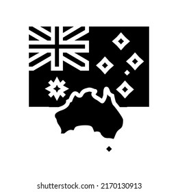 australia country flag glyph icon vector. australia country flag sign. isolated symbol illustration