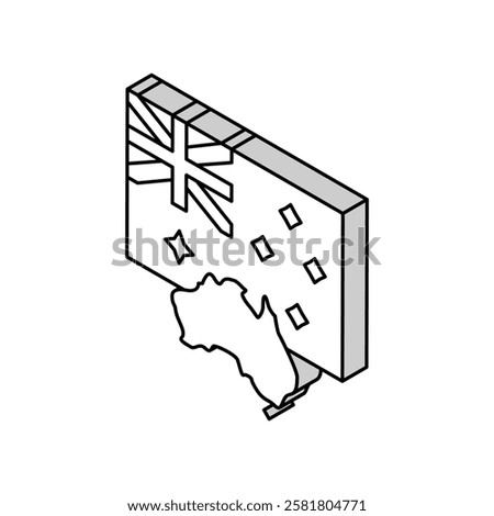 australia country flag isometric icon vector. australia country flag sign. isolated symbol illustration