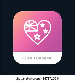 Australia, Country, Flag, Nation Mobile App Button. Android and IOS Line Version