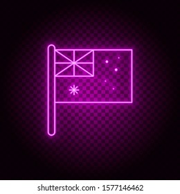 australia, country, flag. Pink neon vector icon. Transparent background