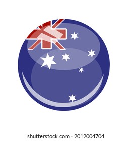 Australia country flag vector round and glossy