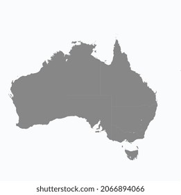 Vector de mapas grises de Australia