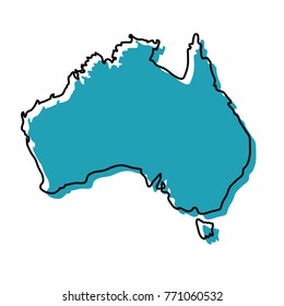 australia country map icon