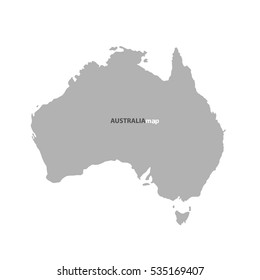 Australia country map outline graphic vector free hand drawing style