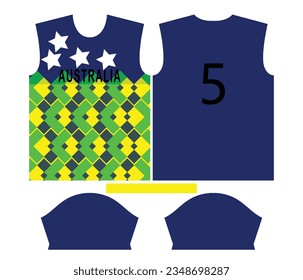Australia cricket team sports kid design or Australia cricket jersey design