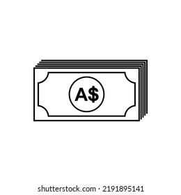 Australia Currency Symbol, Australian Dollar Icon, AUD Sign. Vector Illustration
