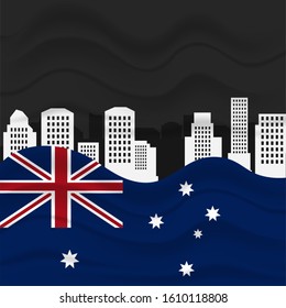 Australia Day. 26 January. National Flag.independence day. Can used for Greeting card, Poster, Banner, Flyer, Social Media. Vector Illustration