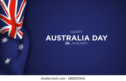 Australischer Tag-Hintergrunddesign. 26. Januar. Vektorgrafik.