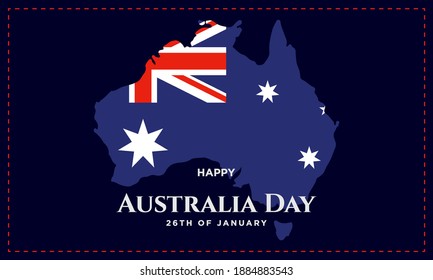 Australia Day Background Design. 26th of January. Vector Illustration.