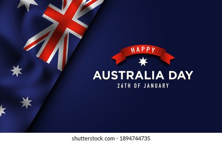 Australia Day Background Design. 26th of January. Vector Illustration.