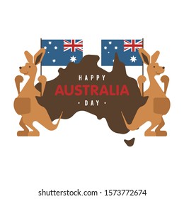 Australia day background illustration vector