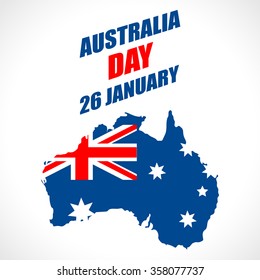 Australia Day Background National Celebration Card Stock Vector ...
