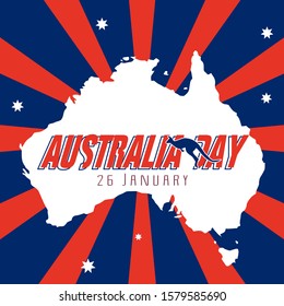Australia day banner vector art background illustration