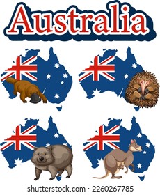 Australia Day Banners Set illustration