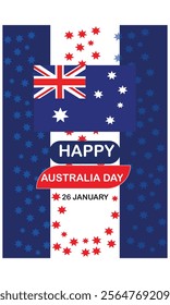 Australia Day card, background. January 26. Vector illustration