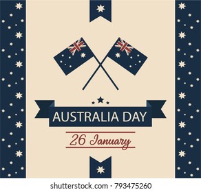 Australia day card or background. vector illustration.