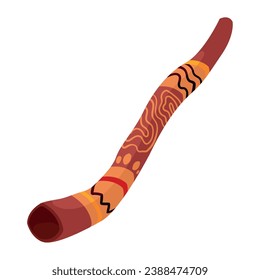 australia day didgeridoo illustration isolated