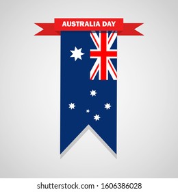 Australia Day Flag Banner Vector Design.