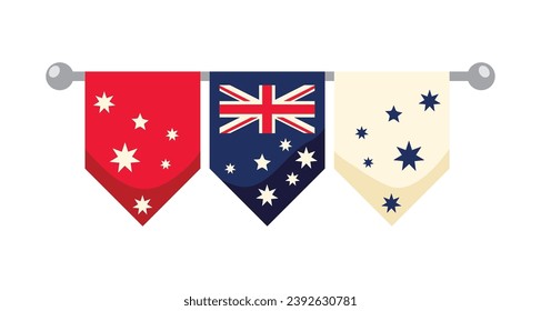 australia day flag bunting illustration