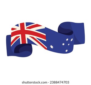 australia day flag patriotic illustration isolated