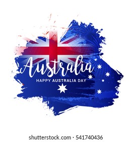 Australia day grunge flag background.