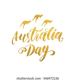Australia day hand drawn lettering vector illustration